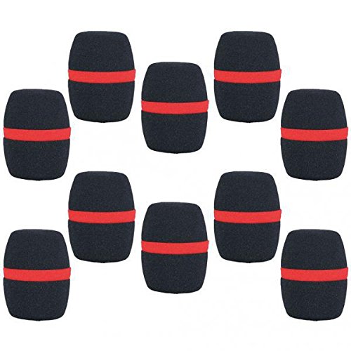 ATORSE 10 Pcs Handheld Stage Microphone Windscreen Foam Mic Cover Karaoke Black-image-38