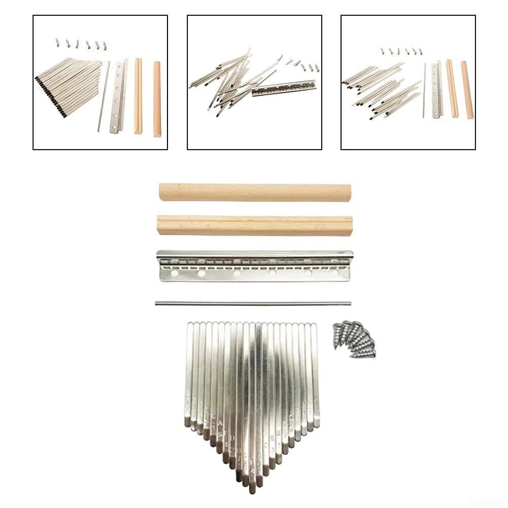 Kalimba Parts Daumenklavier mit 21 Tönen, Ersatz mit Tasten, Steg-Stimmzubehör, 21-Tasten-DIY-Kit