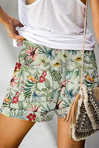 ONLYSHE Womens Casual Drawstring Shorts Summer Elastic Waist Shorts Pocketed Pants3