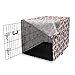 Lunarable Underwater Dog Crate Cover, Sea Food Theme Lobster Crab Octopus Mussel Drawing Style Oceanic Life, Easy to Use Pet Kennel Cover for Cats & Medium Dogs, 24 Inch, Dark Orange Tan Coral