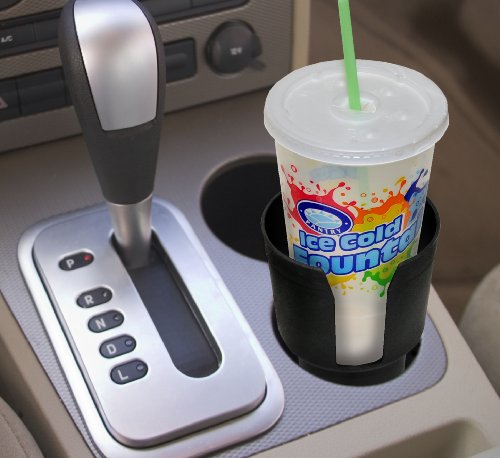 Gadjit Cup Keeper Adapter (2 Pk) expands Narrow Car Cup Holders from 2.5-3\" up to 3.25\" in Diameter to Hold Mugs, Convenience Store Cups, Water + Soda Bottles up to 3.25\" Wide and 8-10\" Tall (Gray) - Thumbnail 3