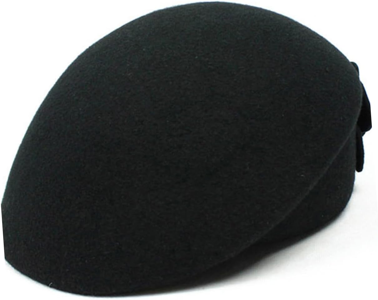 Holibanna 2pcs Lady Flower Beret Double Flower Decor Beret Women Hat Warm Woolen for Winter