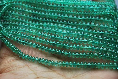 Émeraude de Zambie en fil de perles rondelles pour créer un collier porte-bonheur personnalisé