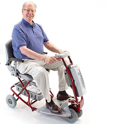 Tzora Classic Lexis Light Travel Scooter Silver + Challenger Mobility Cover #TOP6