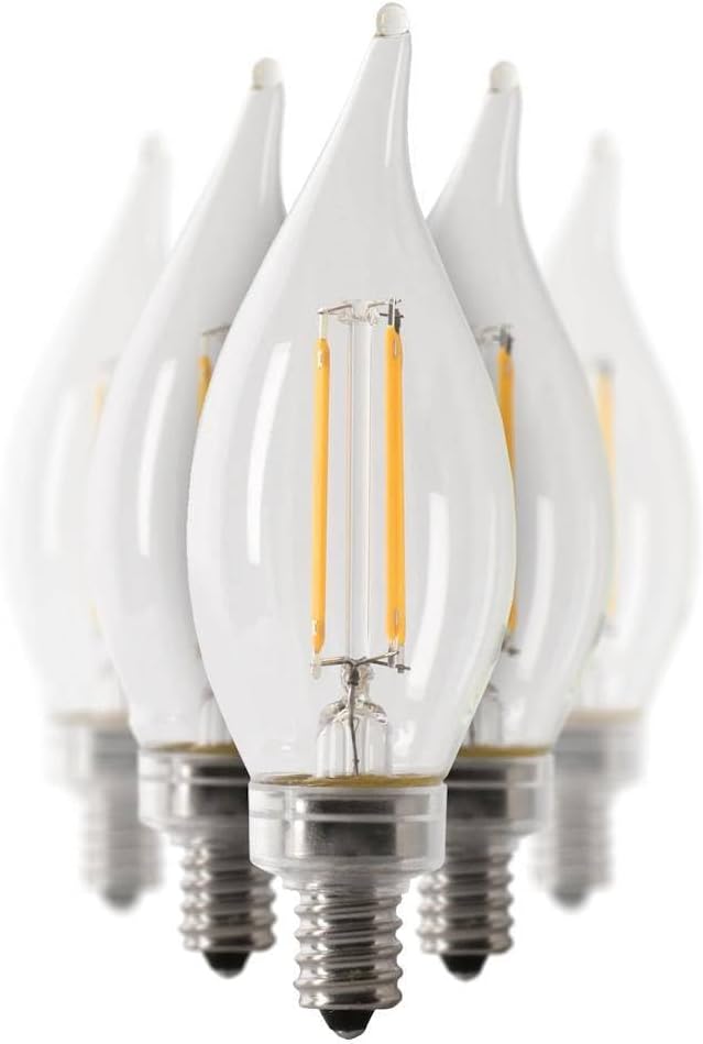 Feit Electric 21311 - CFC40/927CA/FIL/6 Decorative Chandelier Antique Filament LED Light Bulb