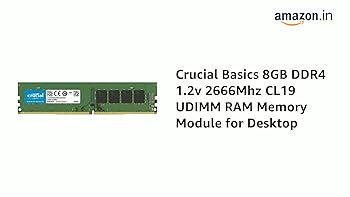 Crucial Basics 8GB DDR4 UDIMM RAM Memory Module for Desktop