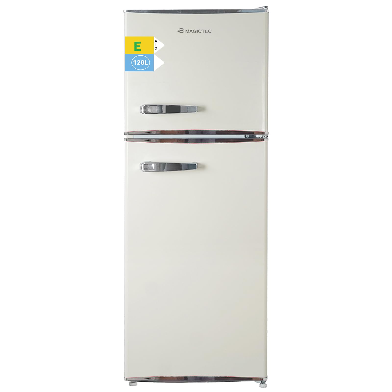 magictec retro frigorifero con freezer 120l combinazione led