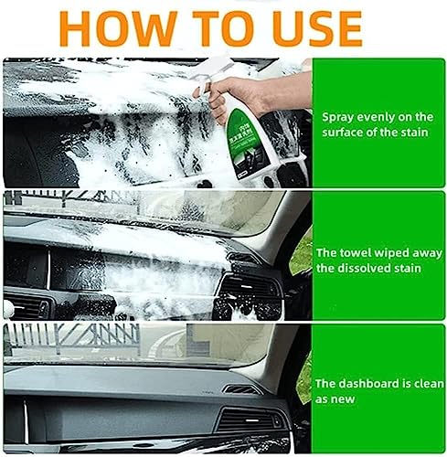 Car Interior Cleaning Multifunctional Foam, New Multifunctional Car Foam Cleaner，Multipurpose Foam Cleaner Spray, Leather Decontamination, Cleaning Spray For Car Interior Ceiling Leather Seat (2Pcs) #TOP5