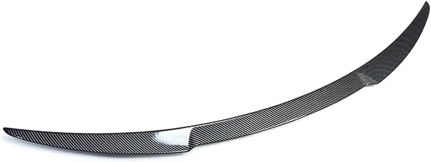 Carbon Fiber Rear Trunk Spoiler with Tape for 2020 2021 2022 2023 2024 2025 2026 Tesla Model Y Rear Trunk Lip Sporty Spoiler Wing Added on Bodykit Replacement M Style ABS Glass Plastic