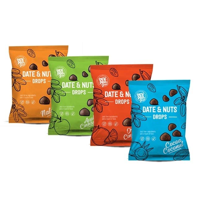 Dev. Pro. Date & Nuts Drops - Slimme Snacks van Dadels & Noten - Sinaasappel Kaneel - 12x 40 gram pack - Image 5