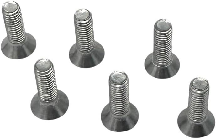 Momo Bolt Set INOX Flat Head for Momo Competition Steering Wheel, M5x30, Silver, 6 Pieces