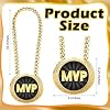 Tondiamo Sports MVP Turnover Chain Medal 6 Big Gold Champ Award Necklace Chain Baseball Basketball Football Soccer Softball Volleyball Sports Competitions Prize Gifts and Party Favors