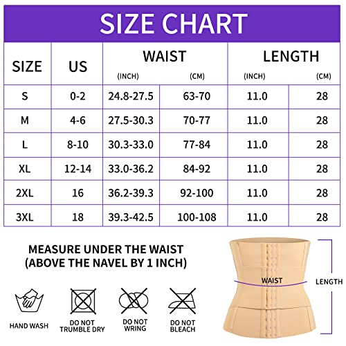 Lmoyakg Beige Waist Trainer For Women Waist Corsets Belt Cincher Underbust Waist Slimming Trimmer Workout Waist Corset For Under Dress - M #TOP5