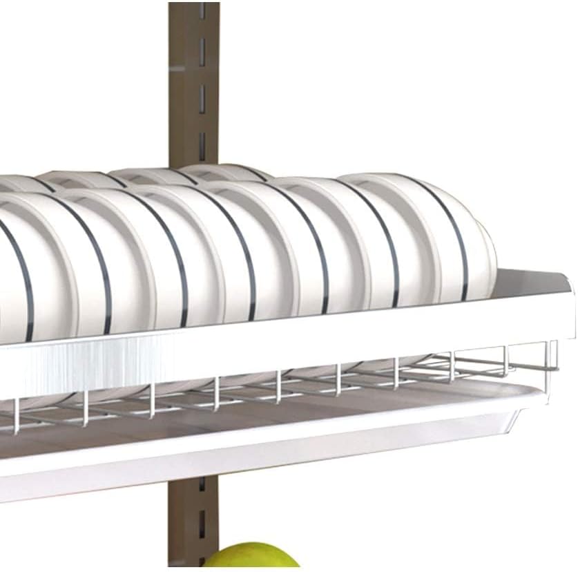Stainless Steel Wall-Mounted Drain Rack – 3-Tier Kitchen Drying Shelf Space-Saving for Compact Kitchens & Apartments Ideal for Dishes & Utens