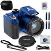 Minolta MN40Z 20MP Digital Camera – 40x Optical Zoom, 1080p FHD Video, 3.0″ LCD, Wi-Fi, Face/Smile/Blink Detection – Blue