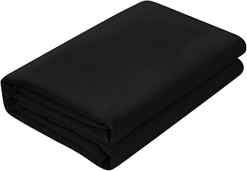 1-Piece Flat Sheet 100% Egyptian Cotton 600 Thread Count Luxury Twin Sizet Queen Size - Black