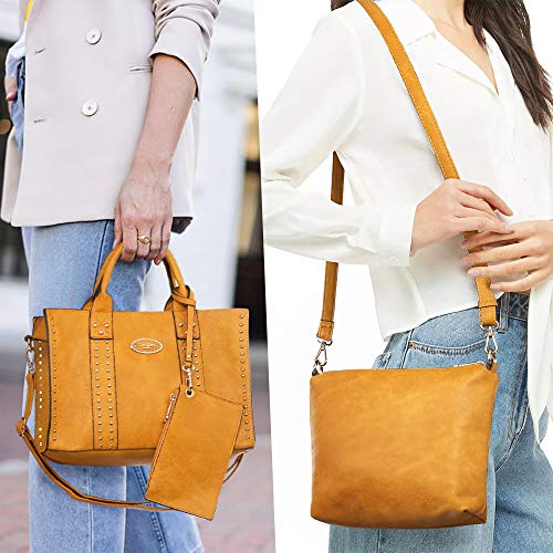 Image of Dasein Women's Designer Handbags Fashion Satchel Handbags Shoulder Bags Top Handle Work Bags w /Belt