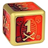 DND Metal Dice Set by Dragon Nest Store | 7 Die Heavy Polyhedral D&D Engraved Skeleton Dice | Ideal...