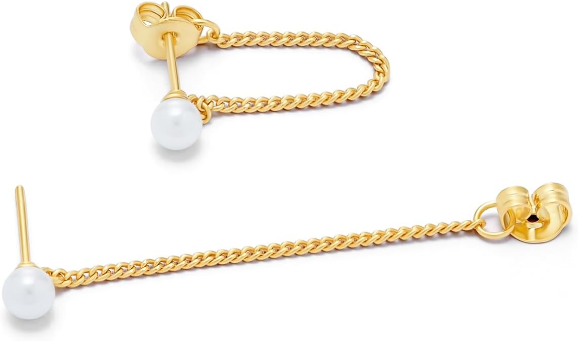 Amazon Essentials Plated Front To Back Cubic Zirconia Drop Earring Set - Image 2