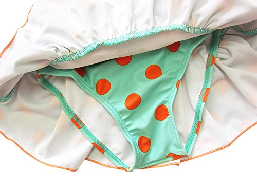 Taiycyxgan Girls Spots One-Pieces Swimsuit Green Swimwear Dress With Hat #TOP6