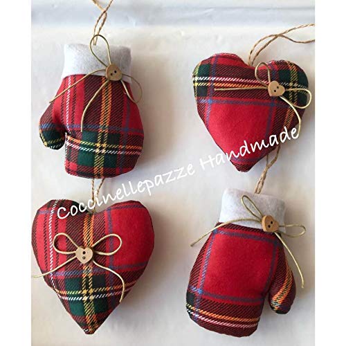 Addobbi Natalizi Handmade.Kit 4 Decorazioni Natalizie Handmade Albero Di Natale Colori A Richiesta Anche Per Bomboniera In Stile Natalizio Addobbi Addobbo Decoro Natale Amazon It Handmade