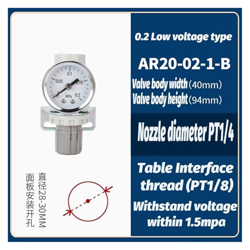 Régulateur de pression d'air stable AR20-02-1-B haute précision - 3