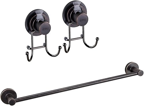 JiePai - Ganchos de ventosa para aspiradora (18.0in, acero inoxidable, 18.0in), color bronce aceitado