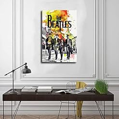 Poster sur toile The Beatles Poster – Décoration murale – Pour salon, chambre à coucher – Cadre : 40 x 60 cm - Les Beatles, Paul McCartney, John Lennon, RIngo Starr, George Harrison Poster sur toile The Beatles Poster - Décoration murale - Pour salon, chambre à coucher - Cadre : 40 x 60 cm – Image 3