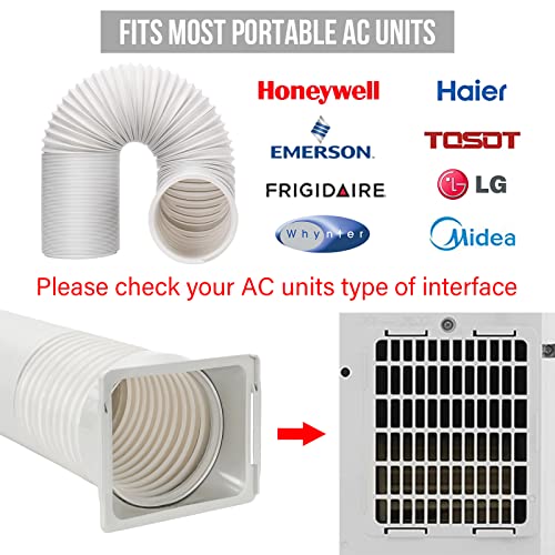 Exhaust Hose Adapter For Portable Air Conditioner, 5.9 Inch Exhaust Hose Duct Interface Adapter A/C Unit Tube Connector Mobile Air Conditioning Accessories #TOP4
