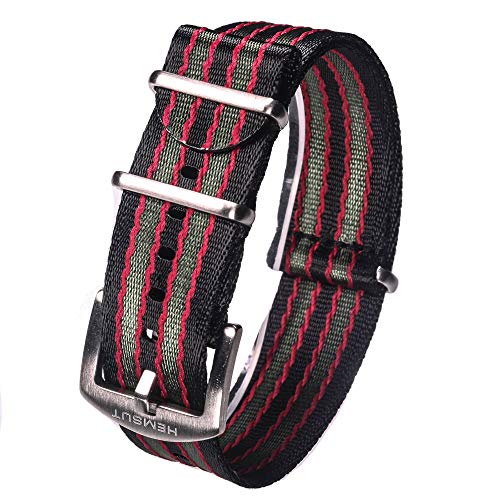 Bracelet de montre NATO en nylon Seat Belt ultra souple doté d'une boucle robuste 20mm 22mm