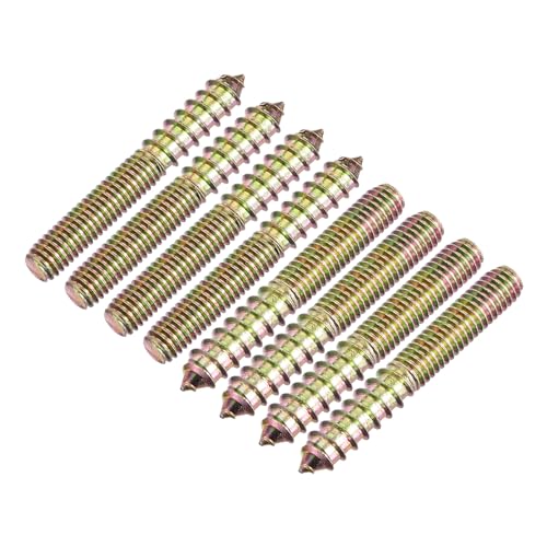 Image of uxcell 3 /8-16x2-3 /4 Hanger Bolts, 12pcs Double Ended Screws Wood Dowel Screws for Furniture