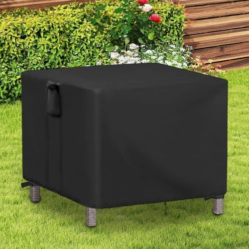 Funda para reposapiés 22x22x18 pulgadas de tela Oxford resistente al agua y anti-UV para exterior 4