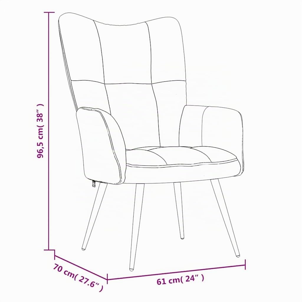 vidaXL Relaxsessel mit Hocker, Stahlgestell, Polsterstuhl mit Armlehne, Fernsehsessel, Senfgelb Samt