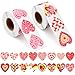 1000 pezzi Rotolo Adesivi a Forma Cuore San Valentino, Kalolary Etichette Adesive Forma Cuore d'Amore Rotolo Etichette Adesive Buste San Valentino Matrimonio Festa Regali Carta Decorazione (2 rotoli)