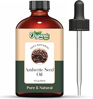 Organic Zing Ambrette Seed (Abelmoschus moschatus) Oil | Pure & Natural Essential Oil for Skincare, Aroma & Diffusers - 118ml/3.99fl oz