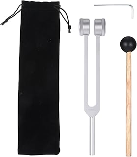 Tuning Fork for Healing 128Hz with Hammer, Sound Healing Therapy Frequency Tool for Meditation, Reiki Supplies Kit, Aluminum Alloy 128 Hz Wellness Instrument with Pouch