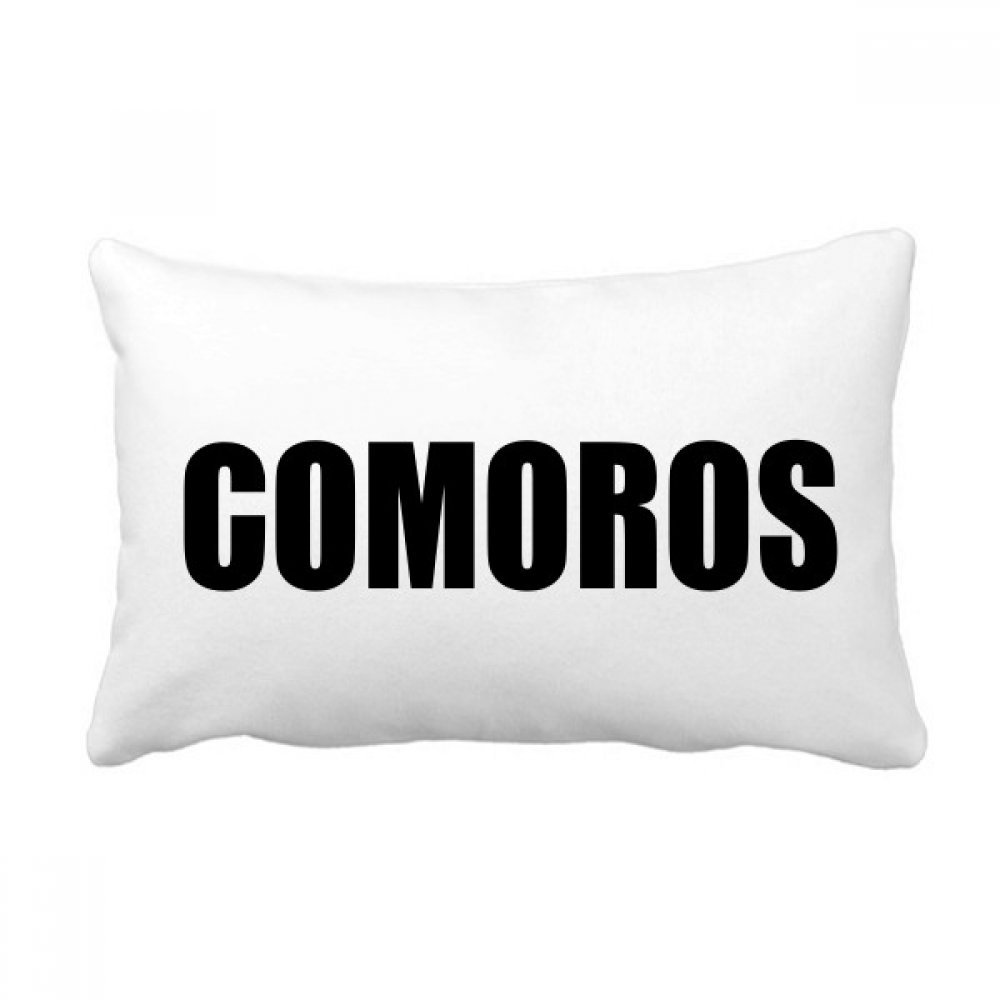 Coussin lombaire Comores noir 40x60 cm oreiller décoratif multicolore pour canapé