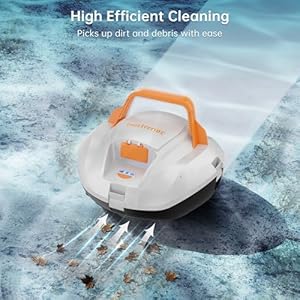 Robotic Pool Cleaner, Cordless Pool Vacuum Robot with 100 Mins Runtime, Fast Charging, Powerful Suction, Self-Parking, Ideal for Above Ground Pools up to 850 Sq.ft Robotic Pool Cleaner Cordless Pool Vacuum Robot with 100 Mins Runtime Fast Charging Powerful Suction Self Parking Ideal for Above Ground Pools up to 850 Sqft