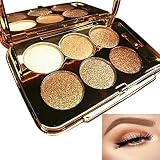 Sparkle Eyeshadow Palette - 6 Colors Glitter Eye Shadow Palettes Highly Pigmented Long Lasting Water