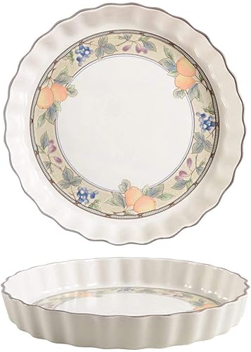 Vajilla de porcelana fina Mikasa Garden Harvest Quiche.
