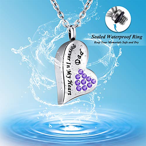 Hooami Dad Forever In My Heart Cremation Ash Jewelry Memorial Urn Necklace Pendant #TOP3
