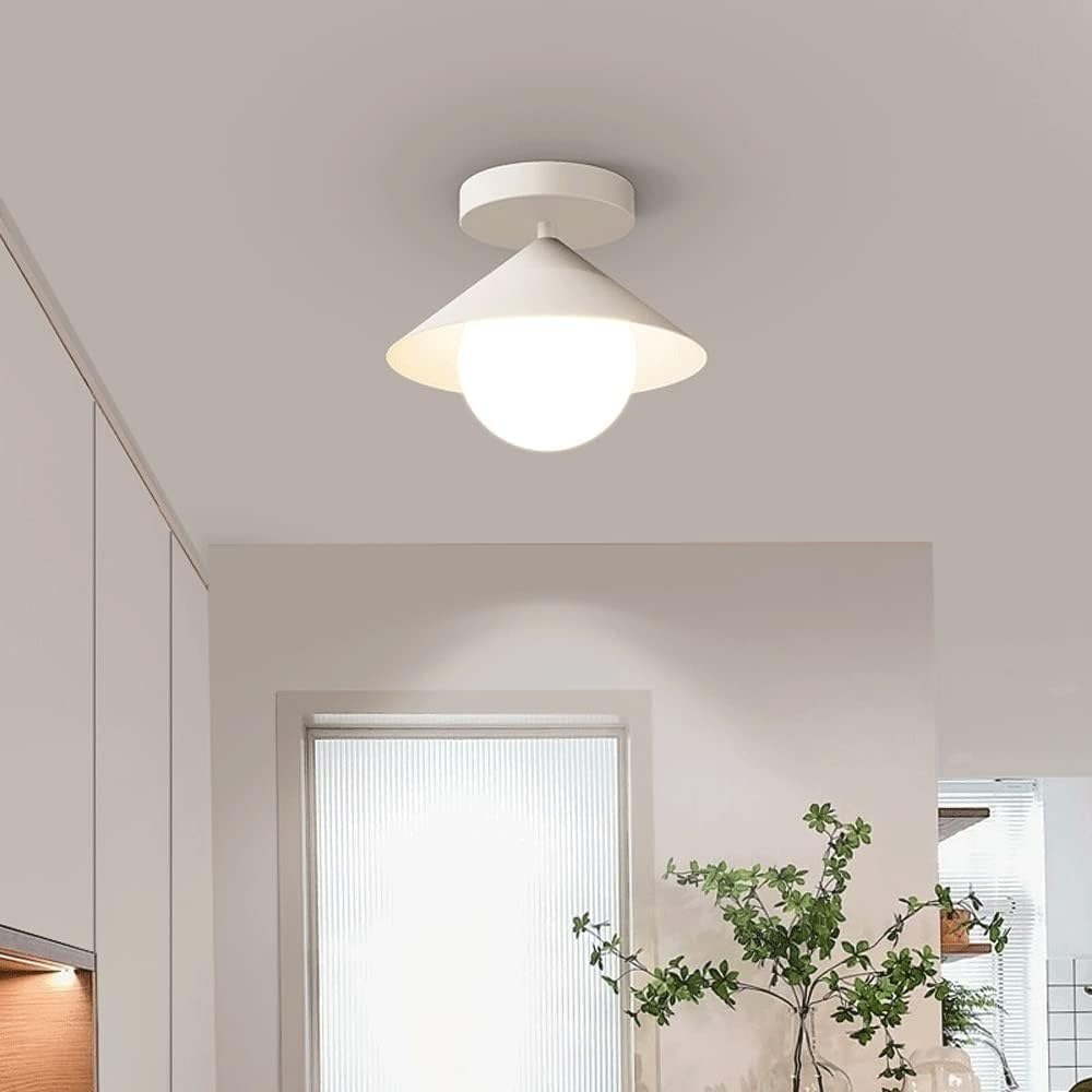 Lustres, Plafonniers D'Intérieur À Led Globe Ceilingp Simple Semi Fmount Ceililight Fixture G9Psalls Pour Cuisine Couloir Chambre/Blanc/A/Blanc/Un