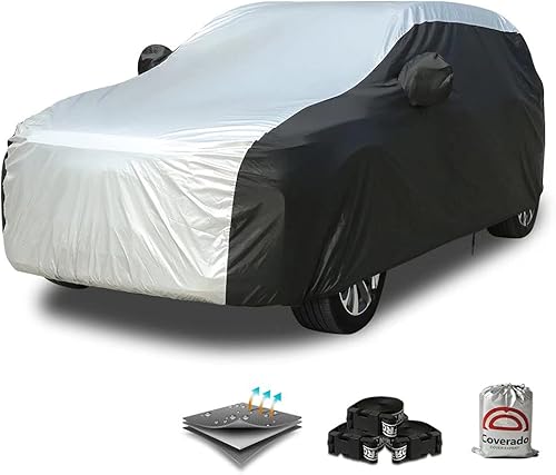 Coverado Funda impermeable para automóvil SUV para todo tipo de clima, para exteriores, tamaño completo, para automóviles, lluvia, sol, protección