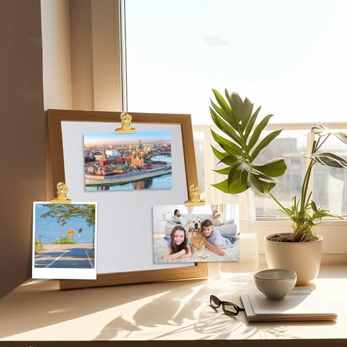 Gosknor 20pcs Gold Push Pins Clips, Thumb Tacks Bulldog Clips with Pins Metal Pushpin Holder Bulletin Board Cork Board Accessories for Home Office Cubicle Wall Use - Cosy Home Interiors Gosknor 20pcs Gold Push Pins Clips, Thumb Tacks Bulldog Clips with Pins Metal Pushpin Holder Bulletin Board Cork Board Accessories for Home Office Cubicle Wall Use - Image 4