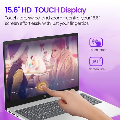 Image of HP 15.6 inch Touchscreen Laptop Computer for Student & Business- Intel 13th Core i3‑1315U (Up to 4.5GHz), 32GB RAM, 1TB SSD, Windows 11 Pro, Anti-Glare, Copilot AI, Wi‑Fi 6, Bluetooth 5.3, w /Accessories