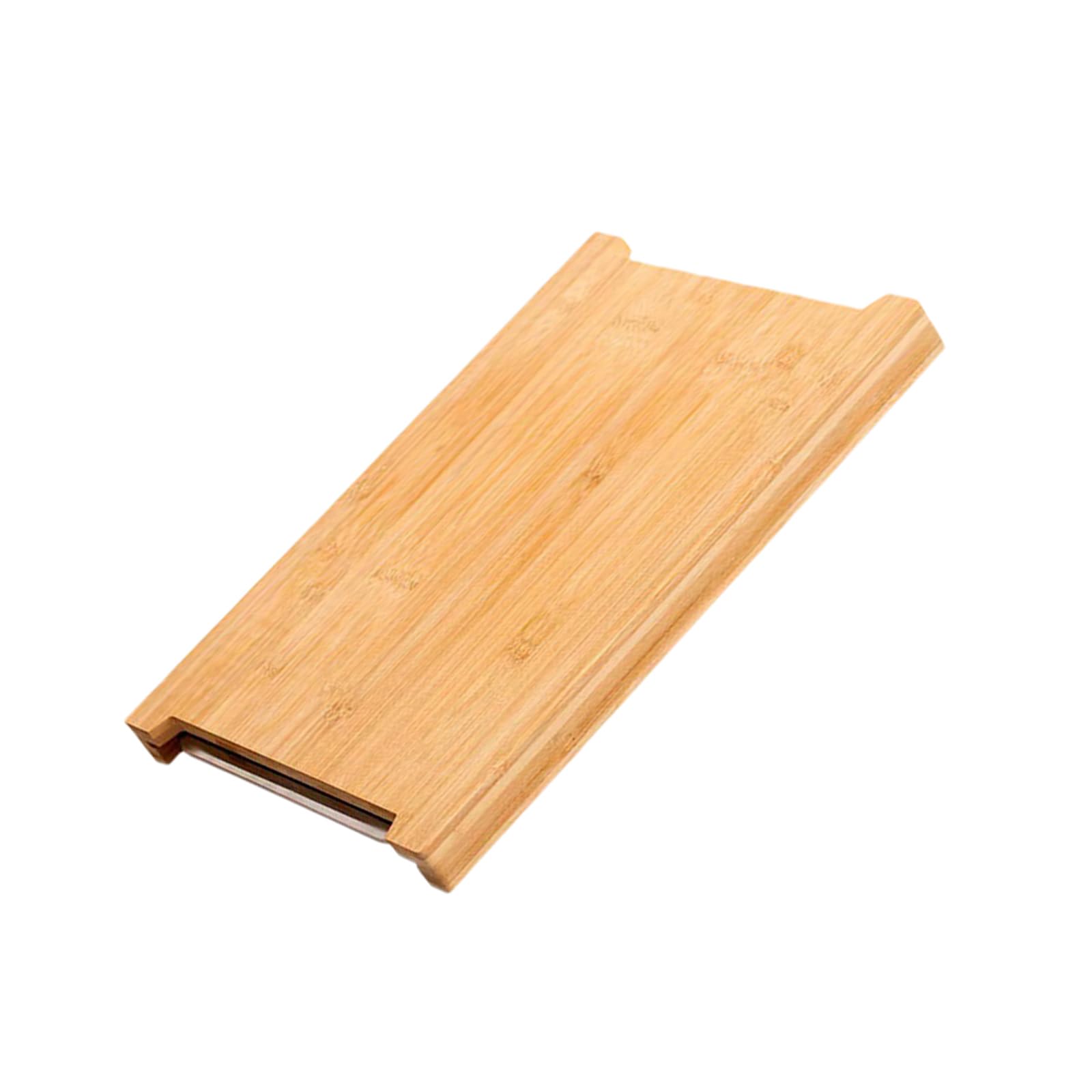 Tagliere con 2 cassetti, per organizzare la cucina e preparare gli alimenti, tappetino antiscivolo