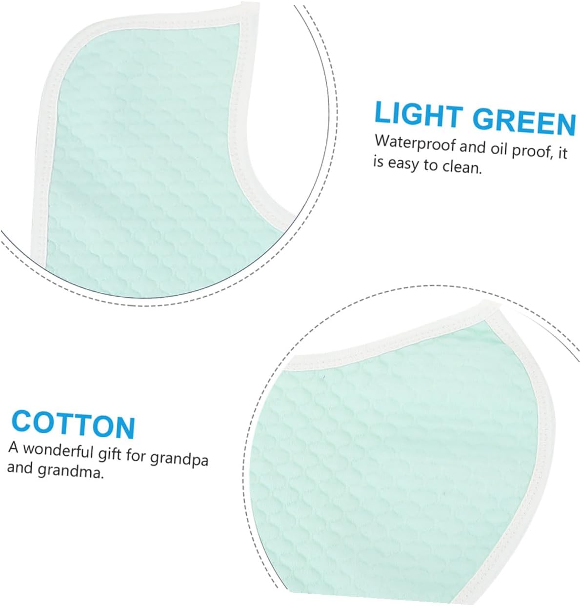 2pcs Cotton Absorbent Elderly Bibs Reusable Eating Clothing Protectors for Seniors and Adults Mealtime Spill Guards to Keep Clothes Clean and Reduce Cleanup