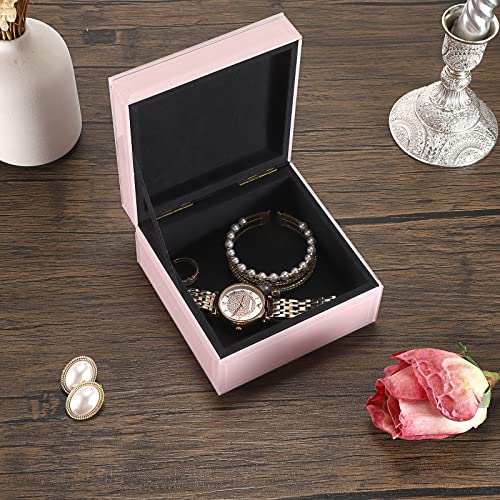 Hipiwe Pink Glass Heart Sequin Jewelry Box #TOP19