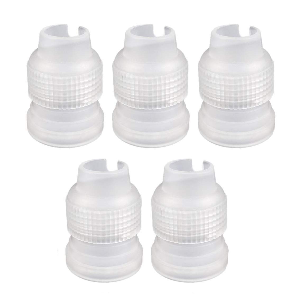 STORE77® 5 Pieces Standard Couplers Cake Decorating Coupler Pipe Tip Coupler for Icing Nozzles Medium Size Easy to Twist