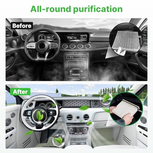 Image of Engine+Cabin Air Filter Fit for 2024-2026 Mazda CX-90, 2025-2026 CX-70 | 2Pcs, PXFV133A0, KR9P-61-J6X, 99% Filtration Efficiency, Easy Install, Odor control, Great Value, Right Size